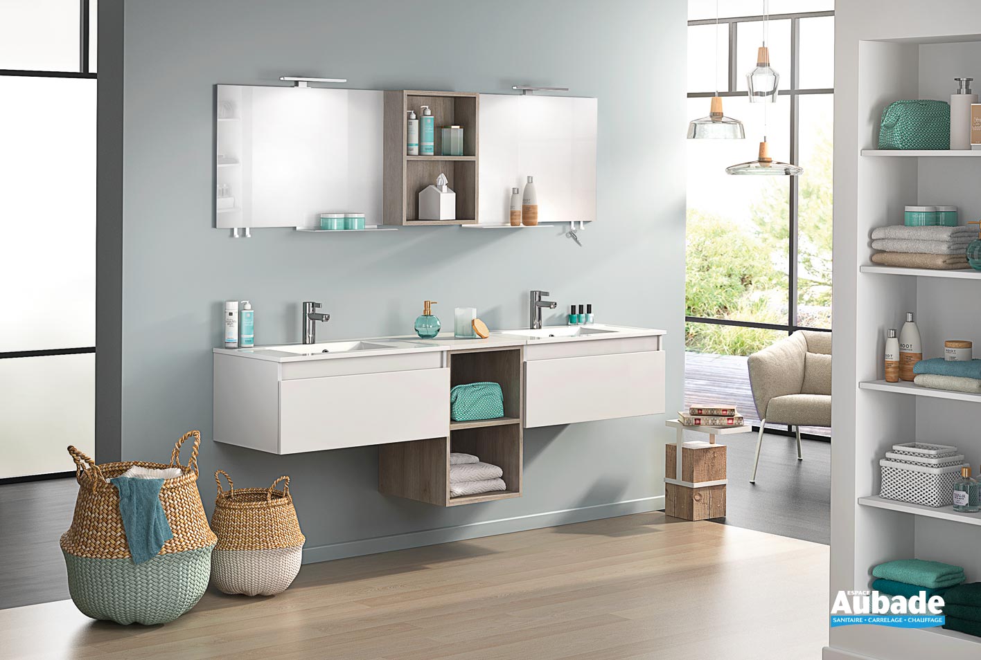 Meuble DMotion L. 80 cm avec 1 coulissant sur ensemble 200 cm de