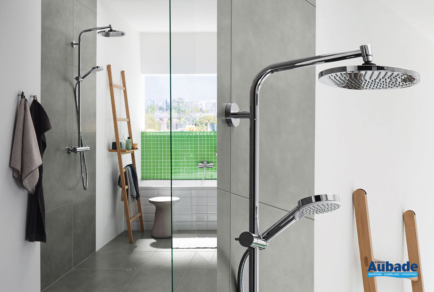 Colonne de douche Showerpipe Crometta S 240 1jet Hansgrohe Espace Aubade