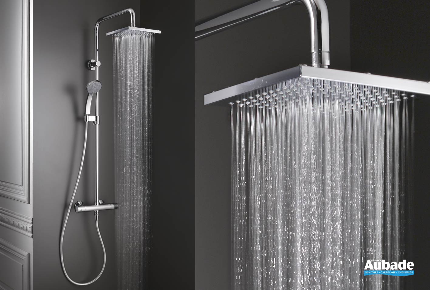 Colonne de douche July carrée Jacob Delafon Espace Aubade