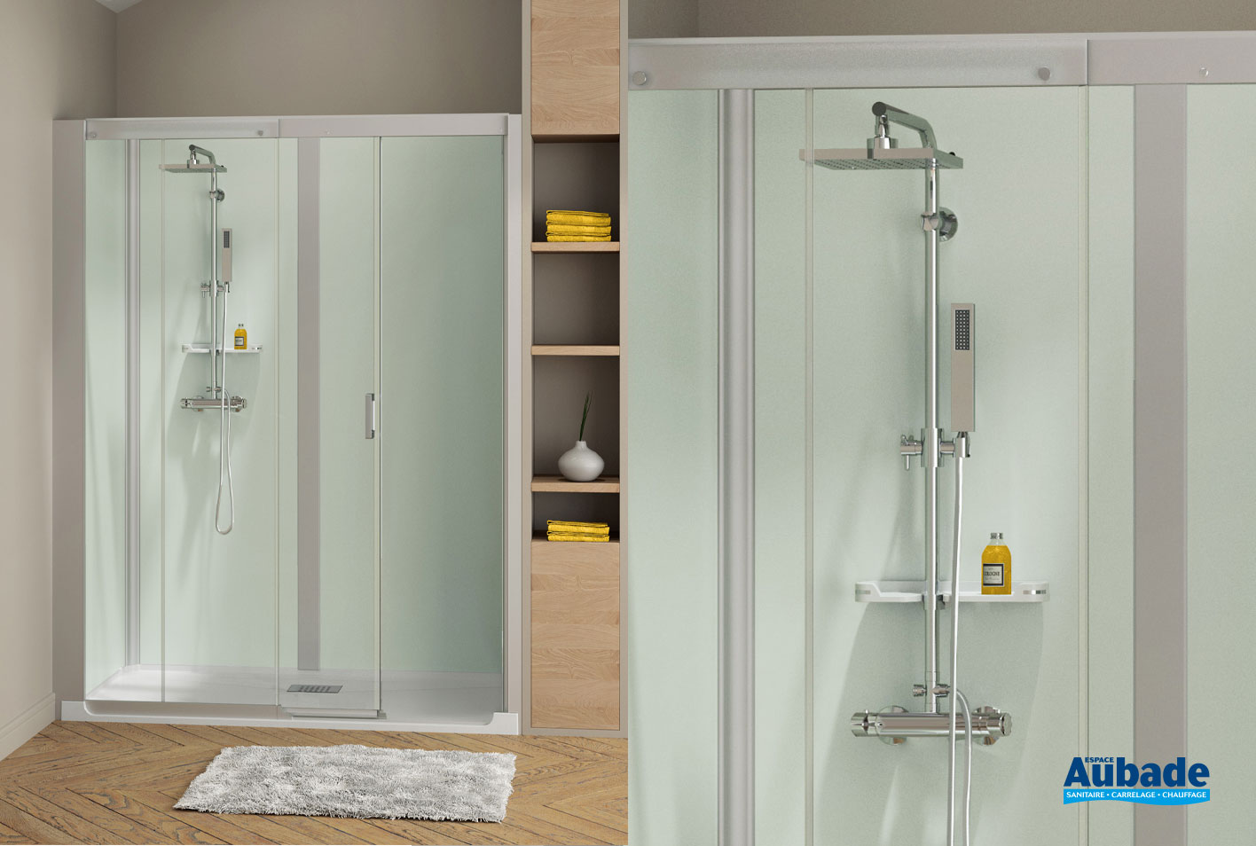 Cabines de douche intégrales Kinemagic design Kinedo Espace Aubade