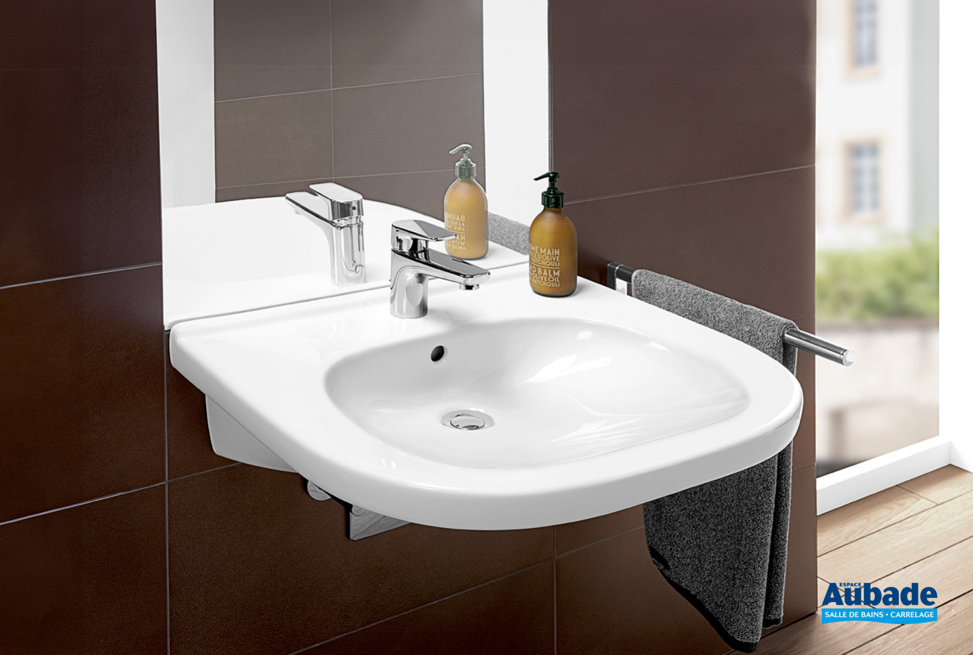 Villeroy & Boch ViCare, lavabo rectangulaire, 1 trou pour robinet, sans trop -plein, 650x550mm, 51786801, 51786801, Colorazione: Bianco | Leroy Merlin