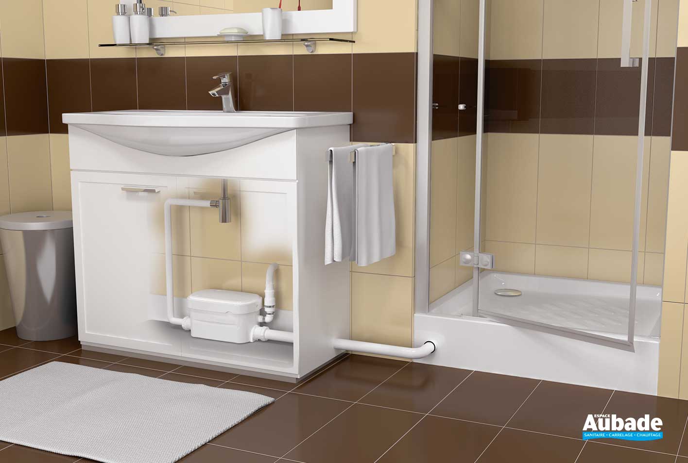Pompe relevage douche lavabo Watermatic VD19 Espace Aubade Pompe relevage douche lavabo Watermatic VD19 Espace Aubade