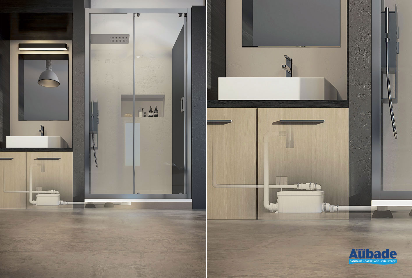 Receveur De Douche Avec Pompe De Relevage Intégrée Pompe de relevage Watermatic VD90 | Espace Aubade