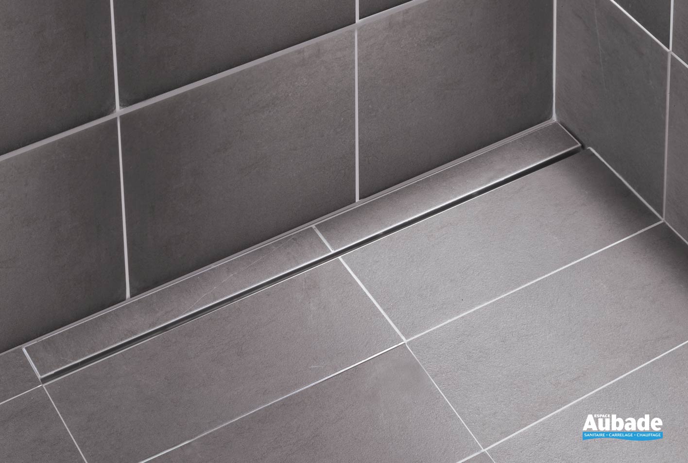 Douche italienne caniveau design Limatec Rivage Espace Aubade