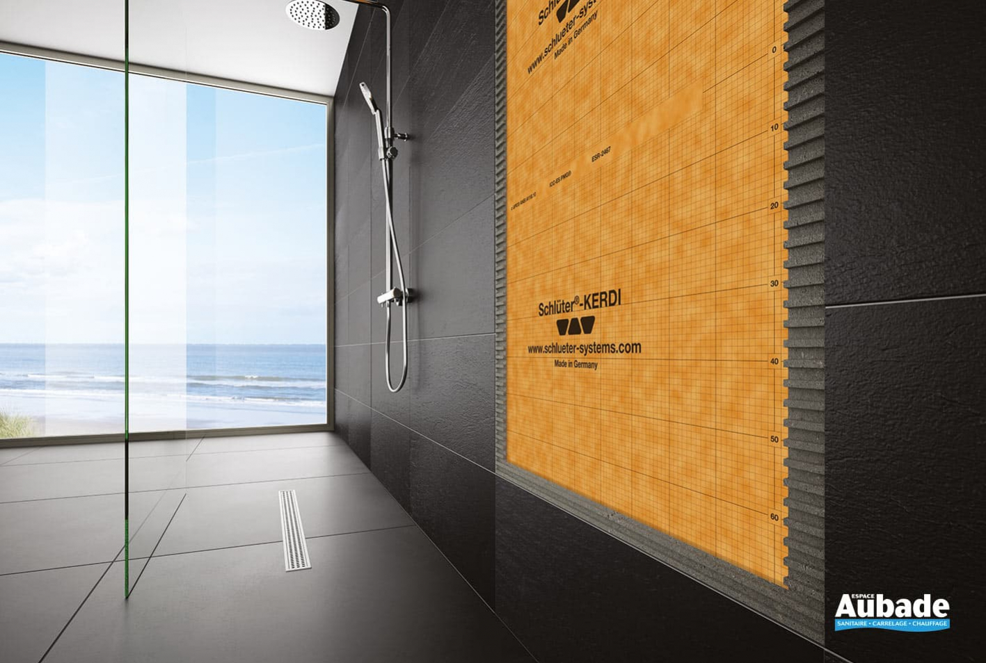 Etanchéité douche italienne Schlüter Kerdi 200 Espace Aubade
