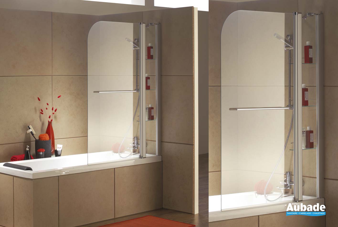 Parebaignoire 2 volets Almany Jacuzzi Espace Aubade