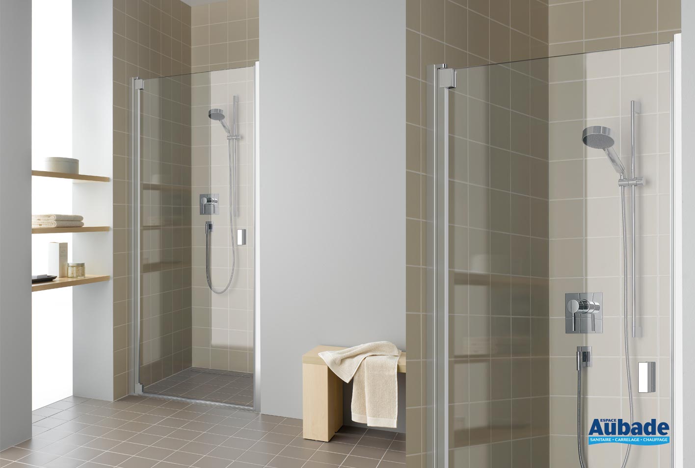 Paroi de douche porte pivotante Rothalux Raya | Espace Aubade