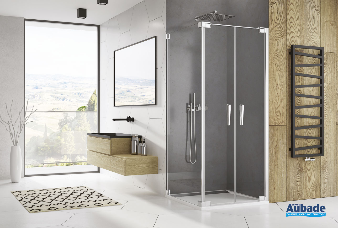 Portes douche battantes OPHALYS Ronal | Espace Aubade