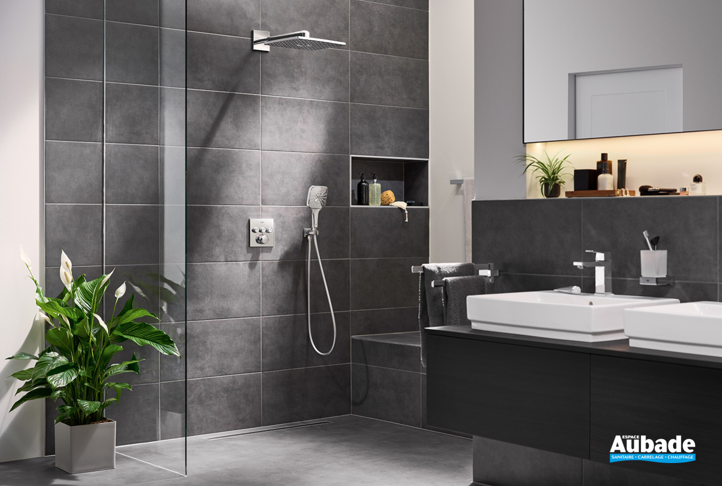 Set de douche encastré Grohe SmartControl Cube Espace Aubade