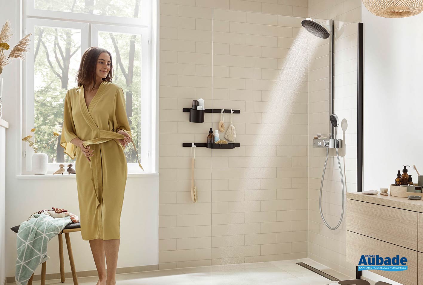 Colonne de douche Pulsify S 260 Ecosmart de Hansgrohe Espace Aubade