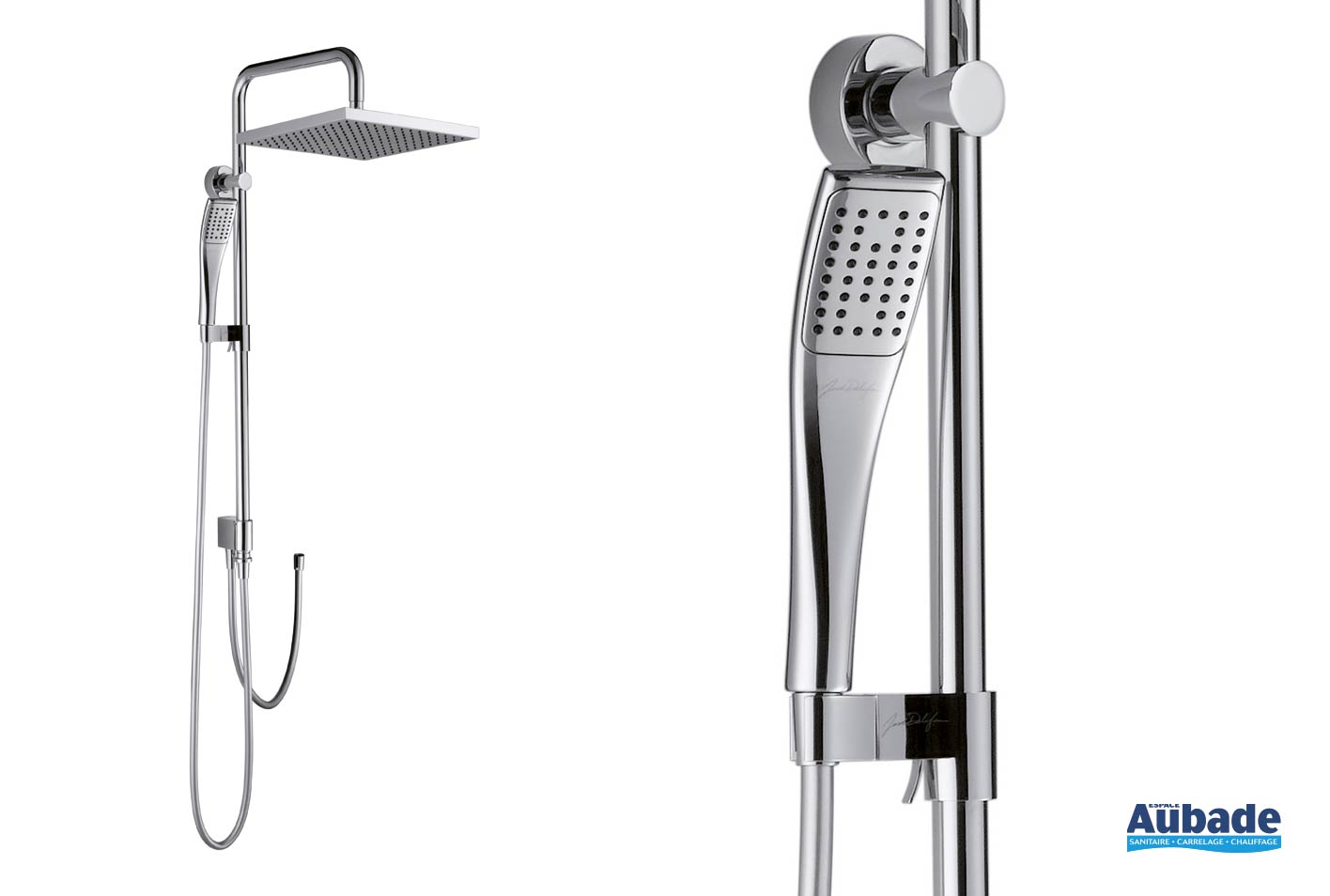 Hydrothérapie colonne de douche et douchette EO carrée Espace Aubade