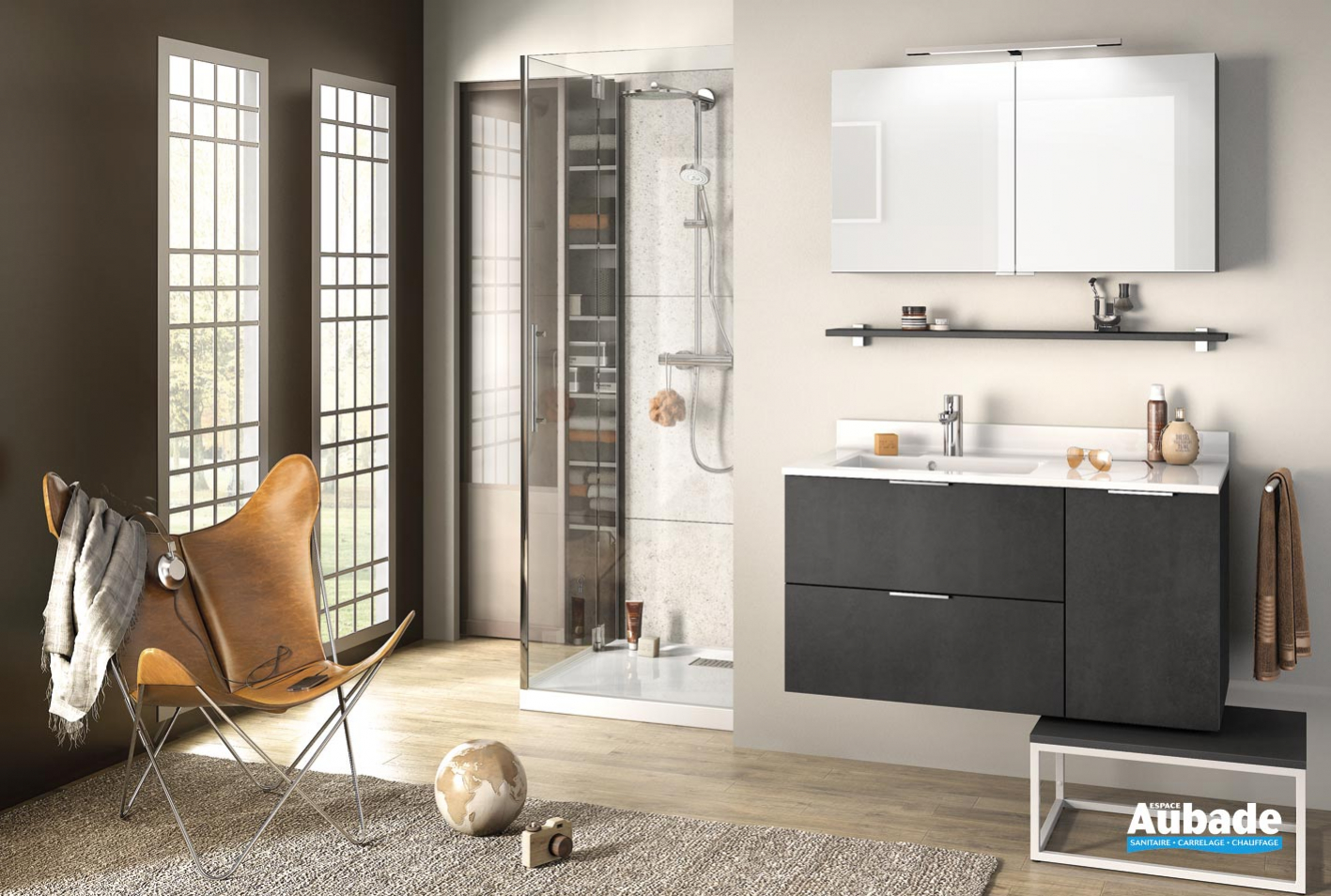 Meuble salle de bain Delpha Evolution E105MLG Espace Aubade