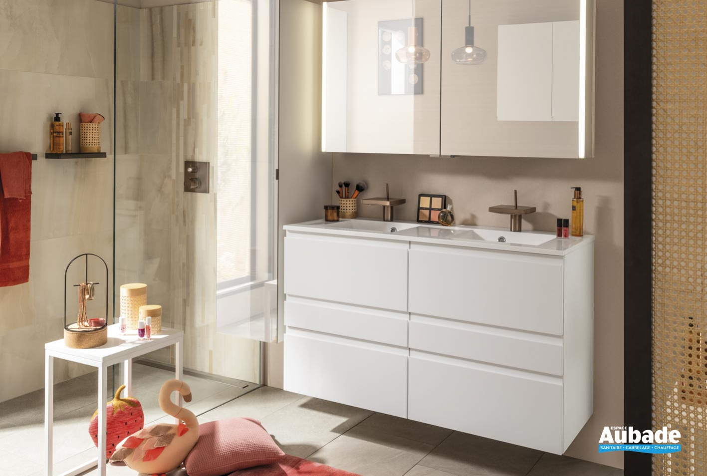 Meubles salle de bains Unique pure 120 cm Delpha Espace Aubade