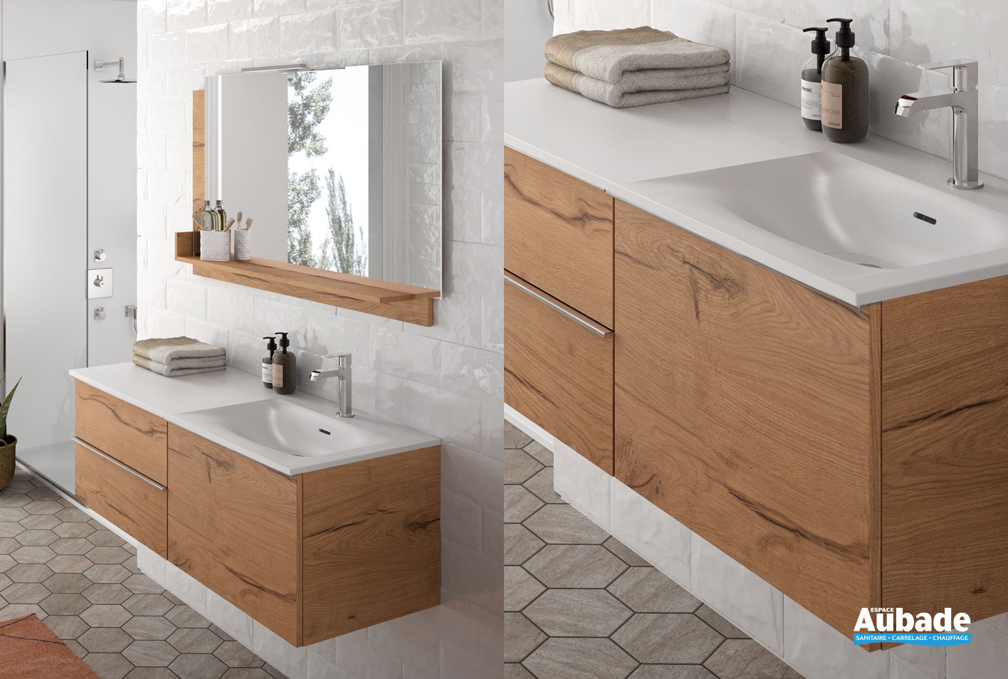 Meuble de salle de bains 1 grand tiroir Chiara Cedam | Espace Aubade