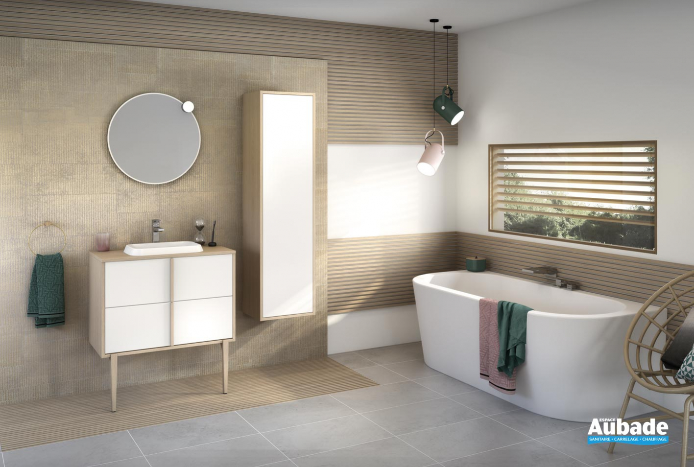 Meuble Evasion L. 80 cm Blanc brillant de Delpha Espace Aubade