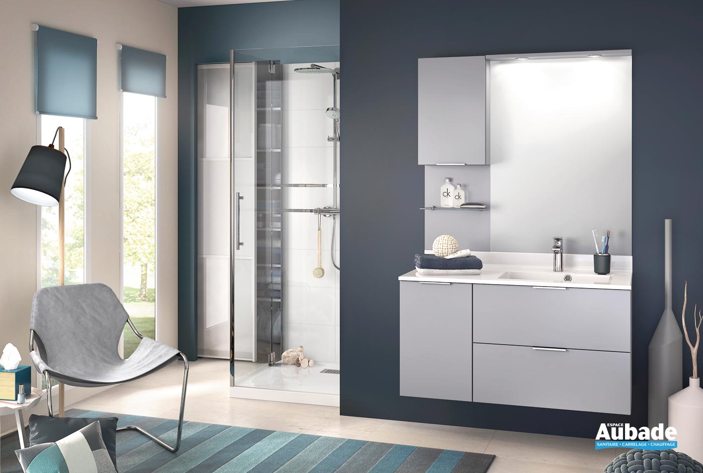 Meuble Salle De Bain Delpha Evolution E105mmd Espace Aubade