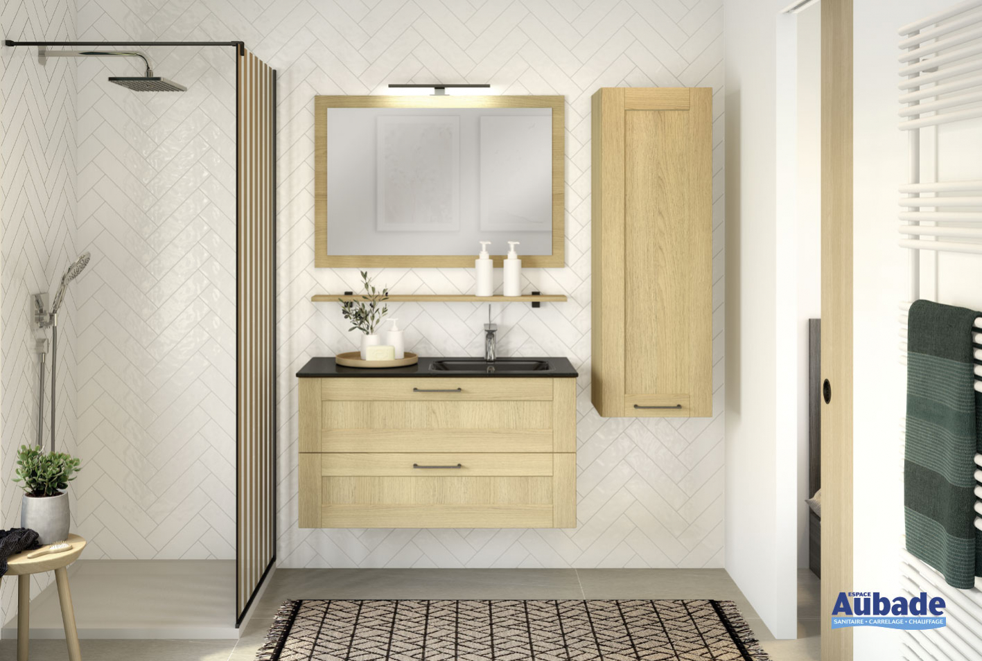Meuble salle de bains Kami L.100 de Delpha | Espace Aubade