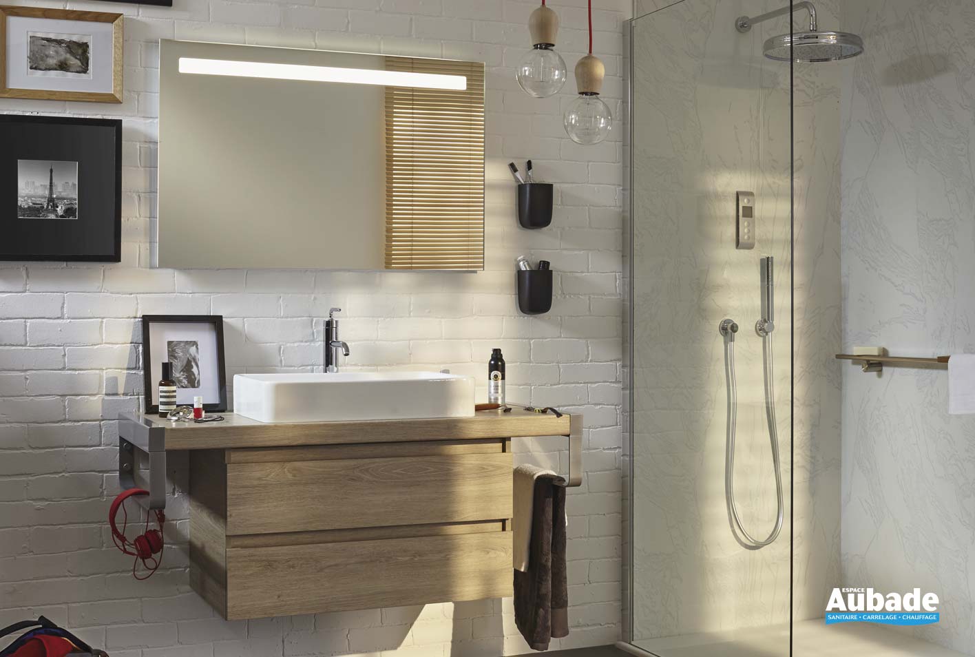 Meubles salle de bains bois Jacob Delafon Espace Aubade