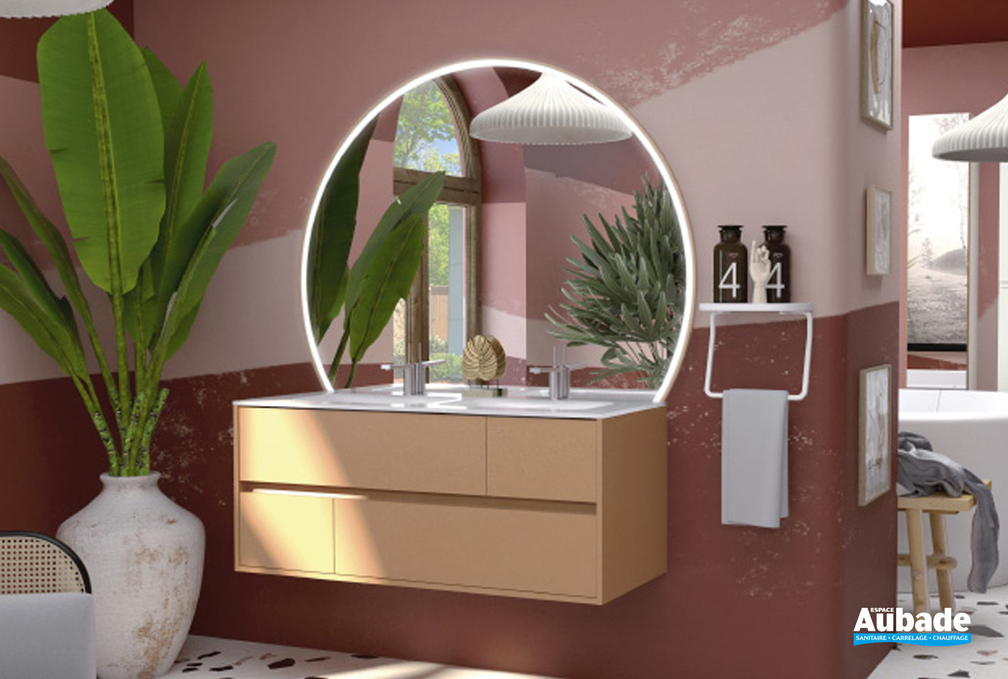 Miroir Salle de Bain Moon+ de Sanijura Espace Aubade