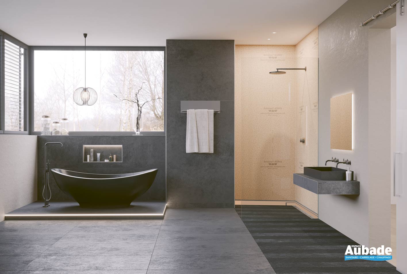 Etanchéité douche italienne Schlüter Kerdi 200 Espace Aubade
