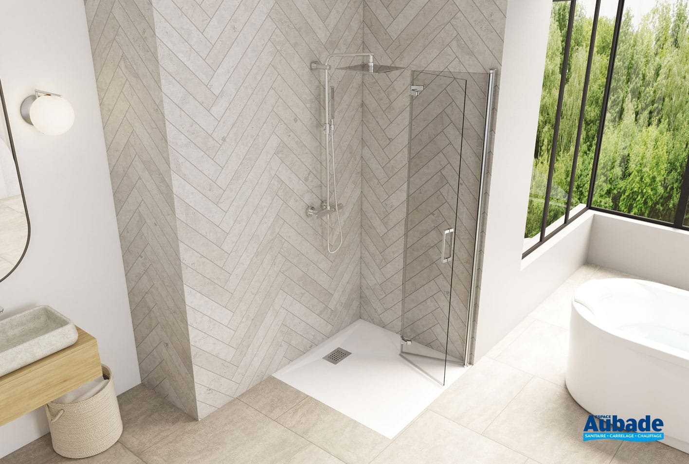 Parois de douche Smart Design Solo S Kinedo Espace Aubade