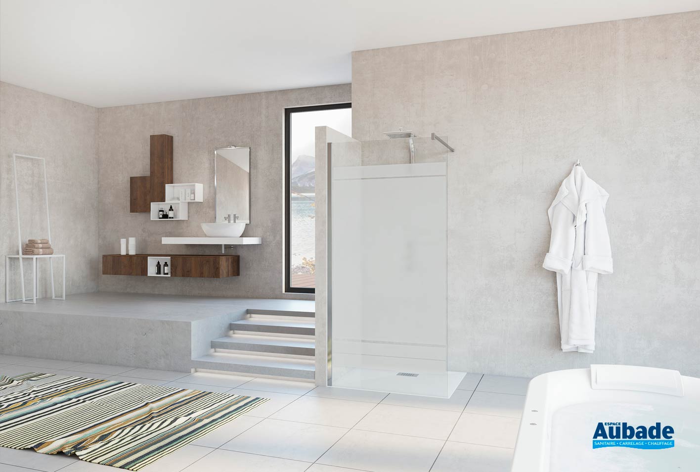 Paroi de douche ouverte Kinedo Smart Solo Espace Aubade