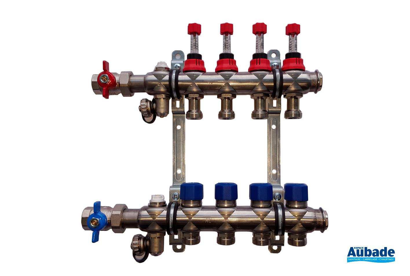 TAINO Lot De 4 Cache-brûleurs Universels En Acier Inoxydable