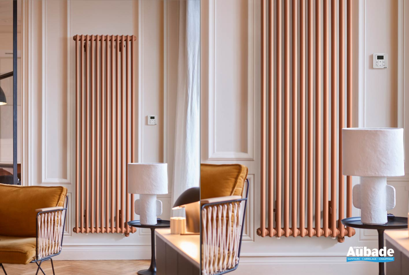 Radiateur électrique Vertical Acova Vuelta - Blanc Brillant, Acier