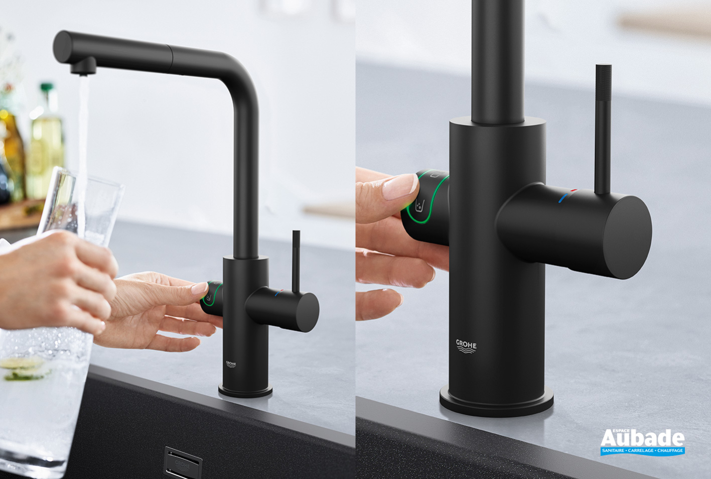 Mitigeur De Cuisine Grohe Blue Pure - Système De Filtration Intégré - Chromé - Neuf