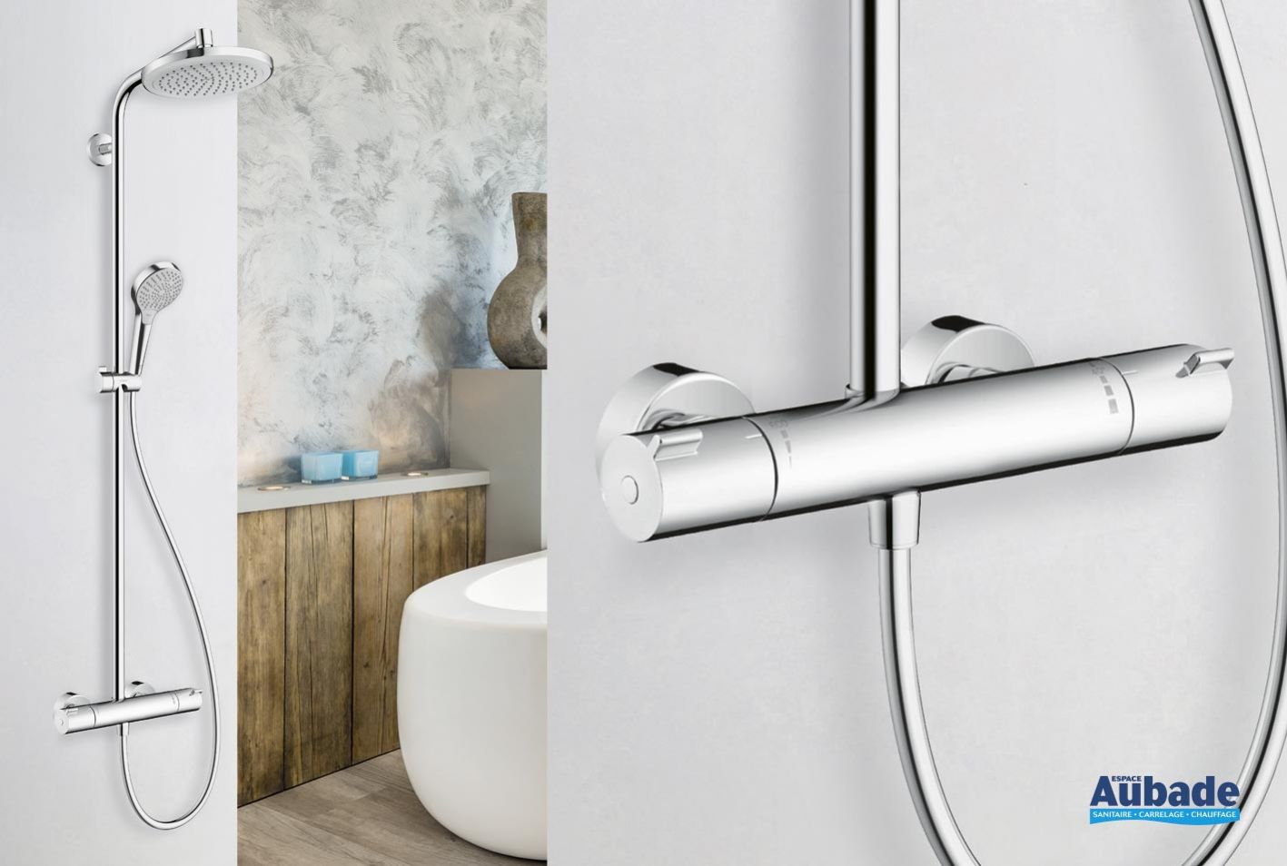 Colonne de douche Showerpipe 220 II Hansgrohe Espace Aubade