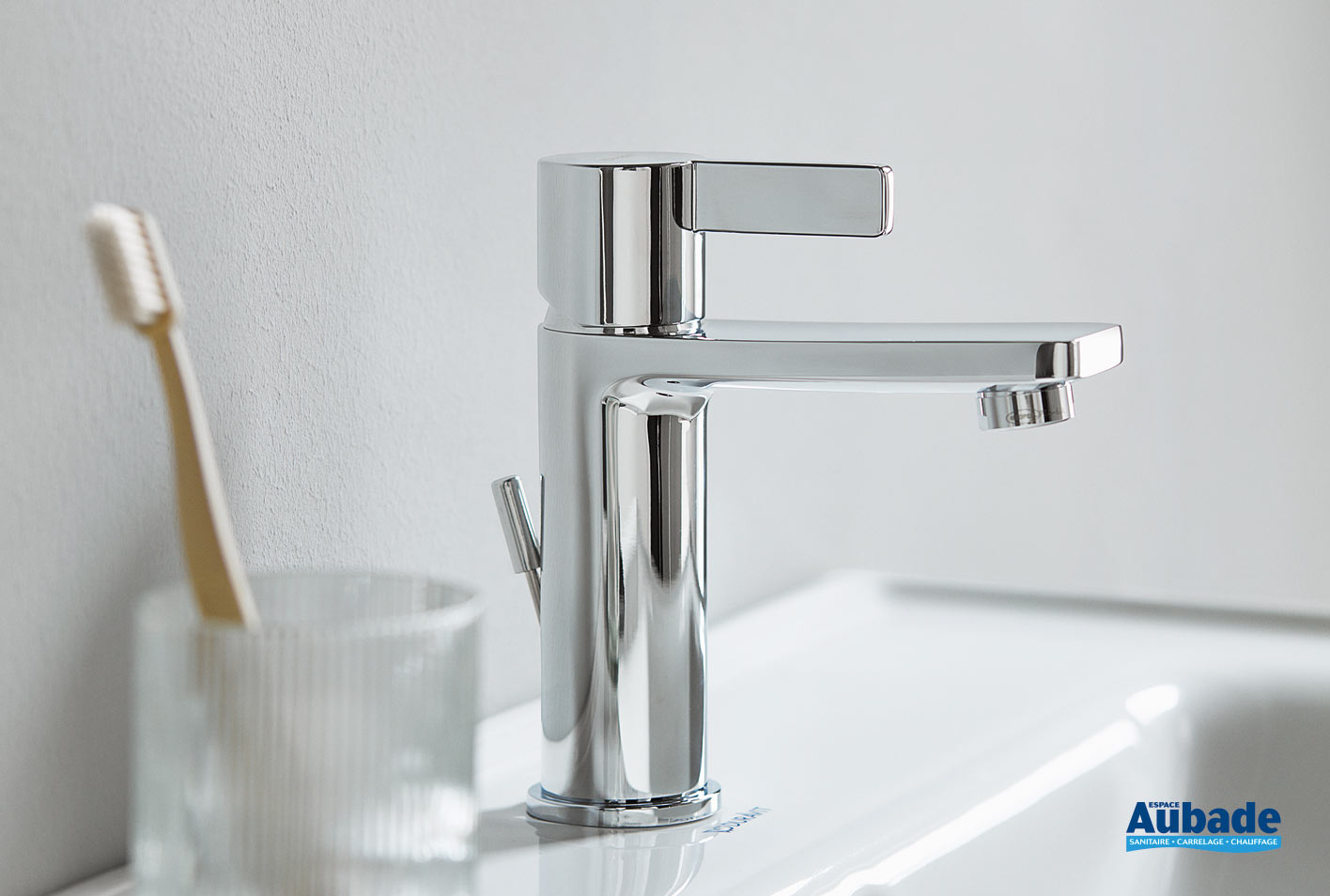 Ramon Soler 261494 Mitigeur Monocommande Pour Lavabo Titanium Chromé 121 Mm Hauteur