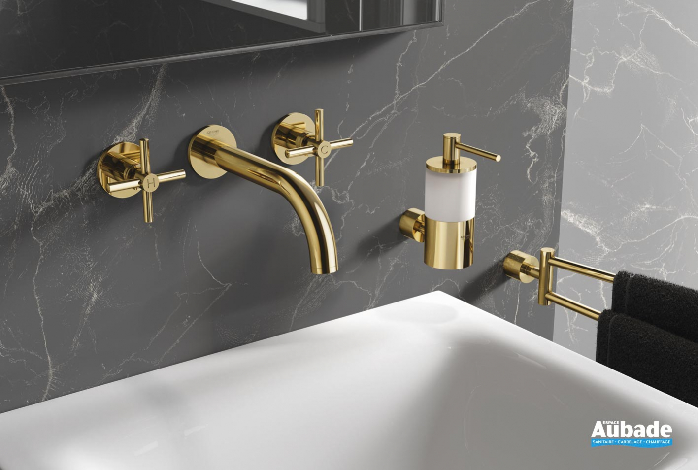 GROHE Robinet Mélangeur Lavabo Chromé 1,27 Cm - S-Size - Économie D'Eau Et Nettoyage Facile
