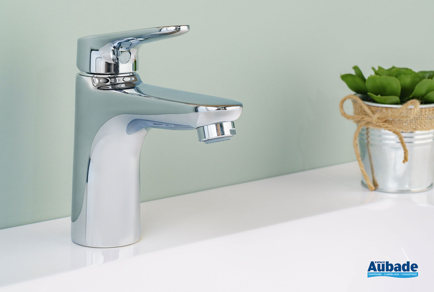 Mitigeur De Lavabo Basse Pression Vigour Grohe – Clivia 751 482 26 – Levier Simple, Finition Chrome, Laiton, Montage Sur Colonne