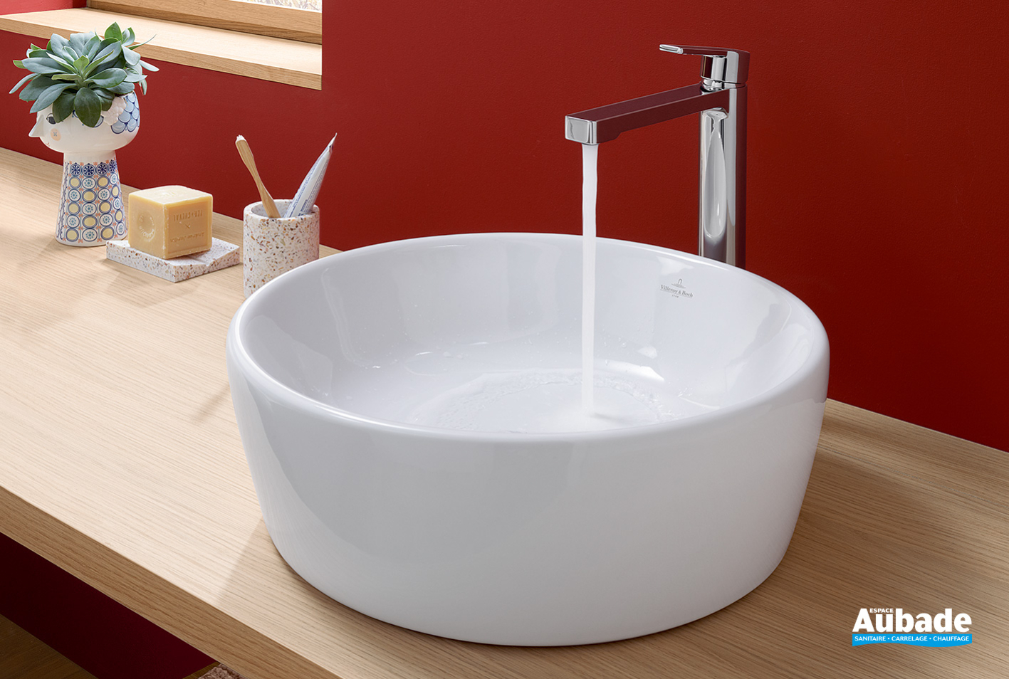 Lavabo Mural Villeroy & Boch Blanc Céramique - 50x70 Cm - Occasion Bon état