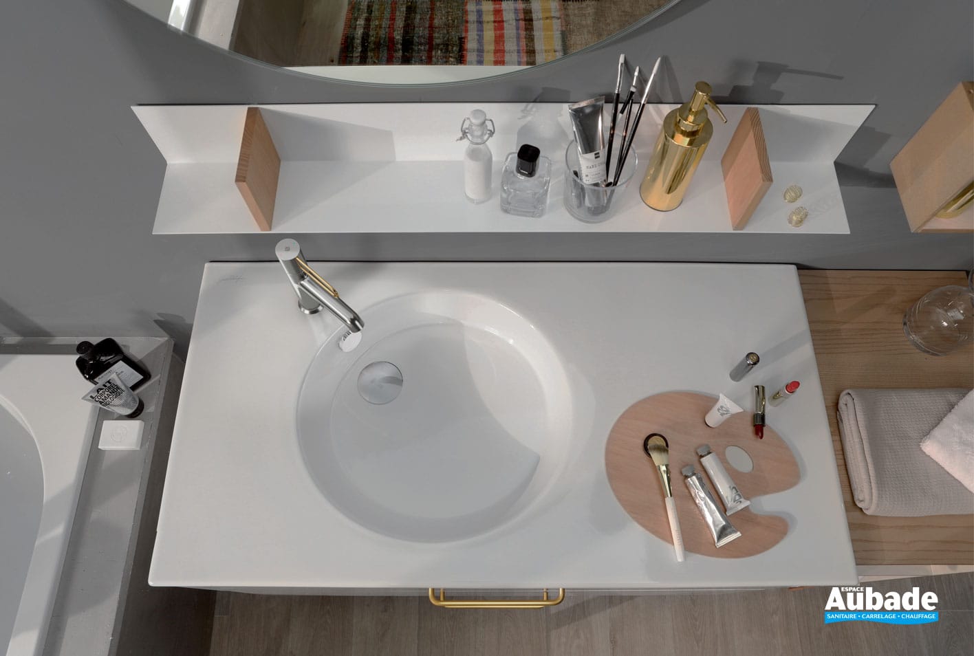 Plan vasque Odéon Rive Gauche de Jacob Delafon Espace Aubade