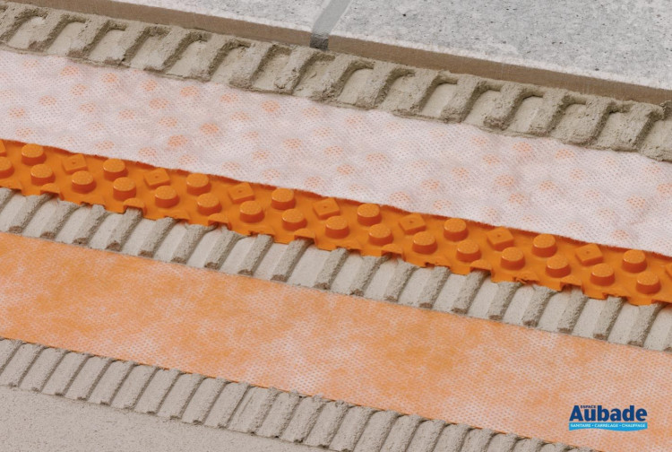 Natte de drainage sous carrelage terrasse Schlüter Espace Aubade