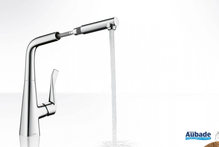 Mitigeur cuisine avec bec extractible Metris Hansgrohe