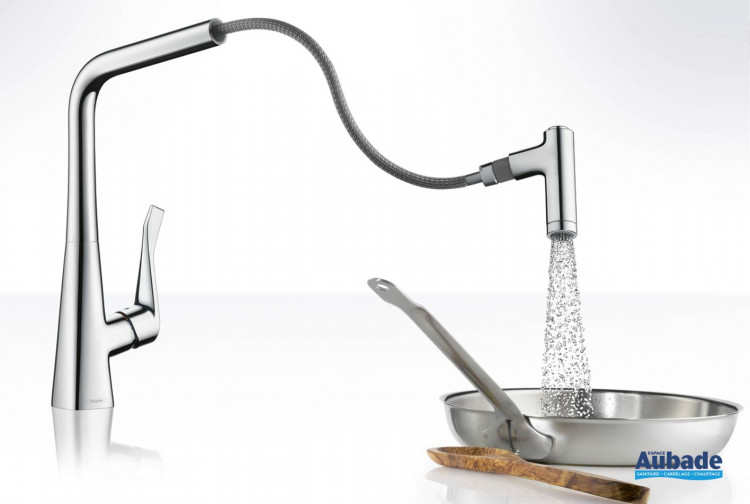 Mitigeur de cuisine avec douchette extractible Metris Hansgrohe