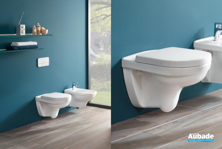 Pack WC avec cuvette suspendue sans bride O.novo DirectFlush