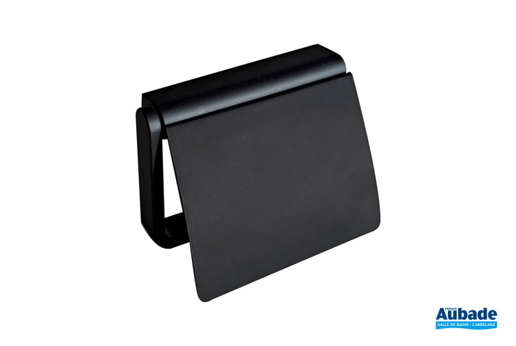 Dérouleur à papier WC avec couvercle Derby Style<sup>2</sup> Noir mat de Vigour