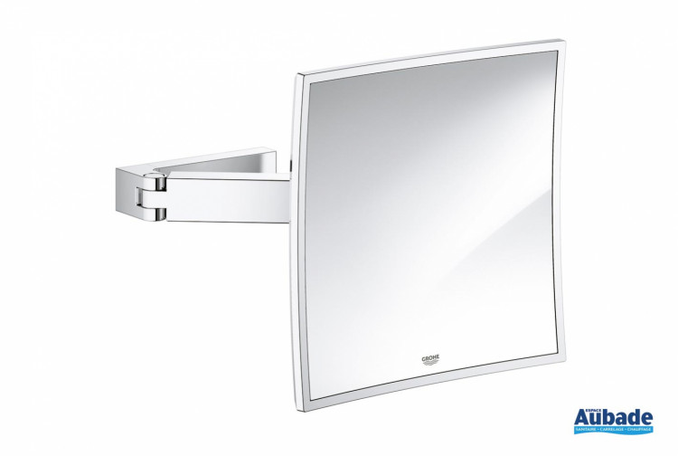 Miroir Cosmétique Chromé Selection Cube de Grohe