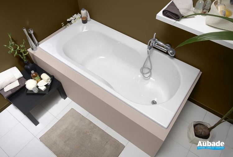 Baignoire bain-douche rectangulaire Twinside