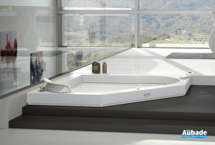 baignoire d'angle balnéothérapie Atelier du Bain Aura Uno Cioran