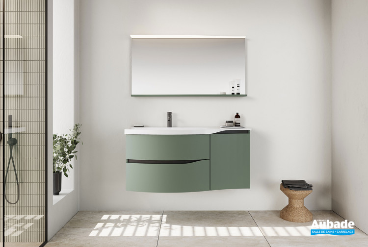 Meuble Sinea 3.0 de Burgbad coloris Vert cendre doux mat