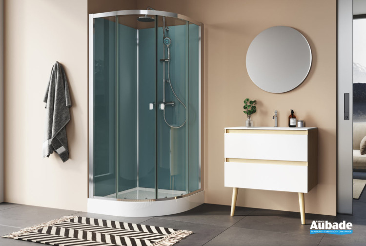 CABINE DE DOUCHE INTÉGRALE MODUL'R ¼ DE CERCLE DE SANSWISS