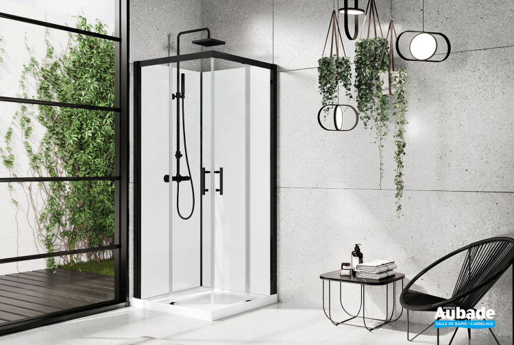 Cabine de douche Verdi A Noir de Novellini