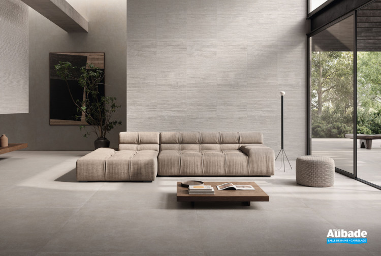 Collection Cement Vibes par Ceramiche Piemme en coloris Beton Solid et décor Handmade Beton