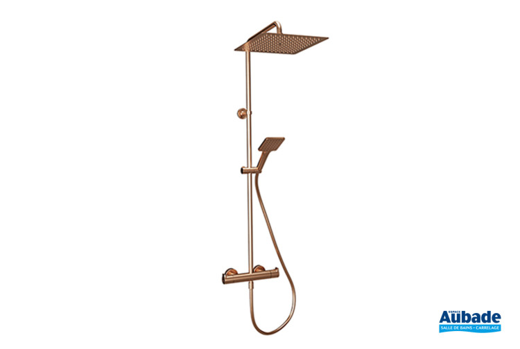 Colonne de douche thermostatique Or rose