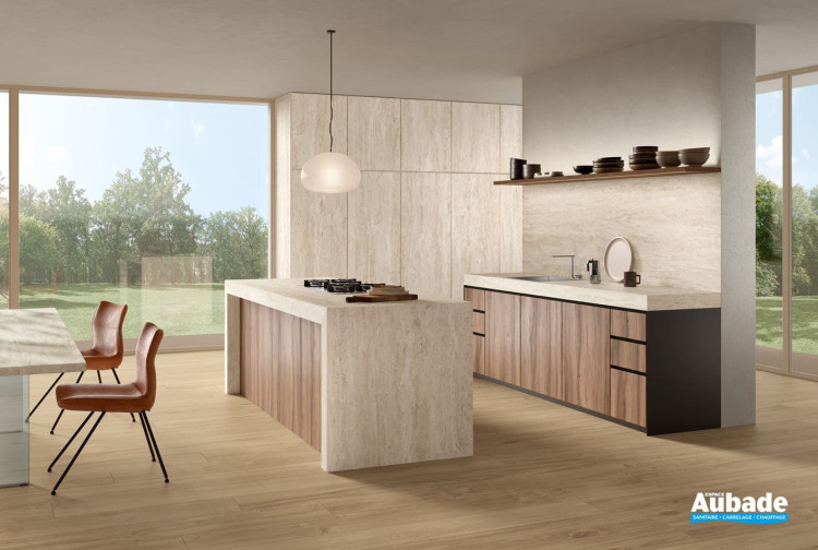 Collection Stone Lab par Fondovalle en coloris Travertino