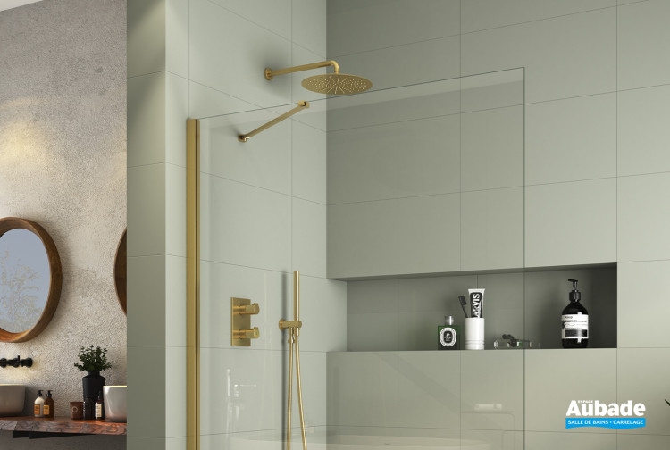 Pack douche encastré Omega Or brossé PVD de Cristina